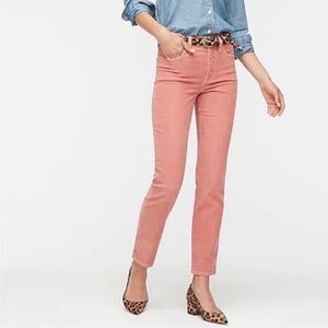J. Crew Vintage Straight Pant in Pink Garment-Dyed Corduroy sz 29